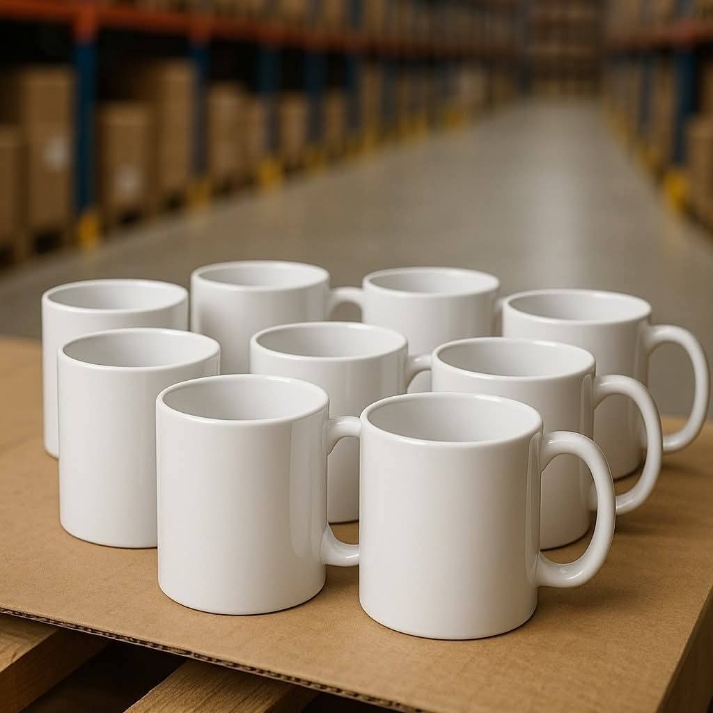Tazas blancas para sublimacion- por cajas de 36 piezas
