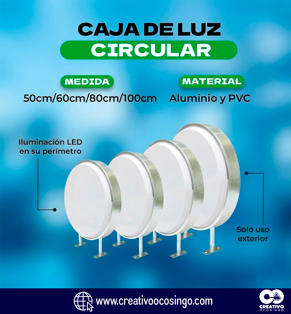 Caja de luz para publicidad sin impresion